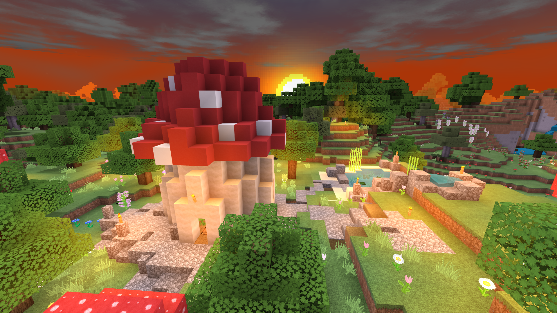 Evercraft Realm v2 - Meg's House Exterior (Sunset)