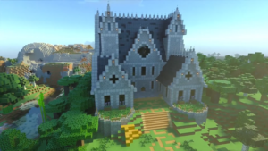 Mumkenneth's castle base on the Evercraft S4 Minecraft server