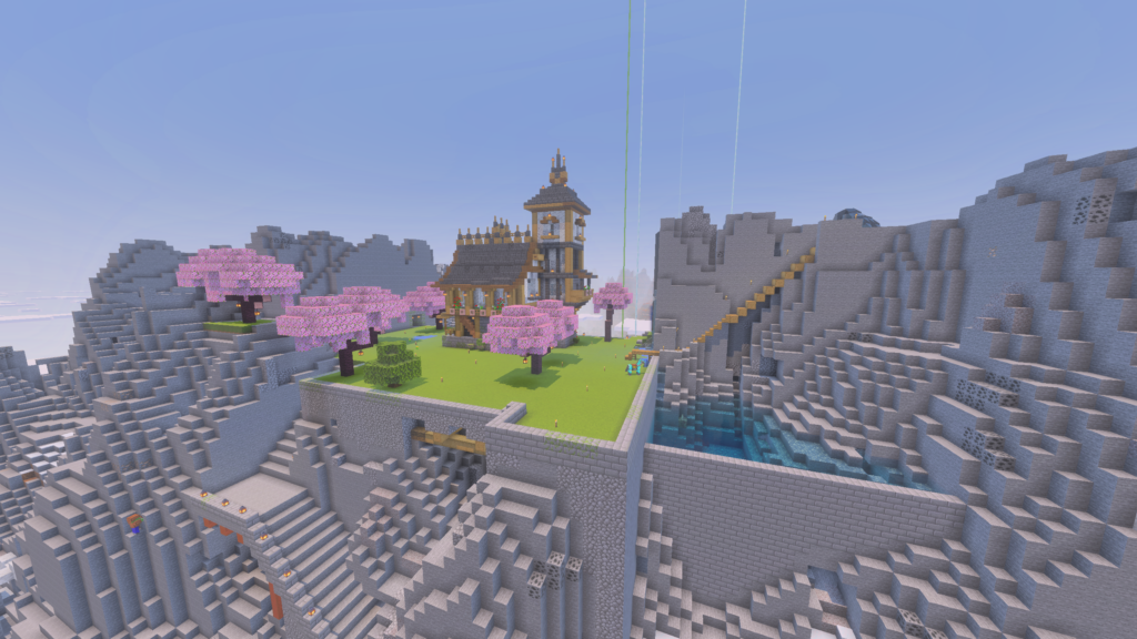 PristineFrog's mountain peak base on the Evercraft Chapter One Minecraft Realm