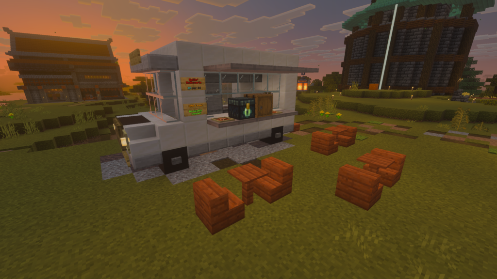 Rollin' Rotisserie food truck on the Evercraft S5 Minecraft Realm