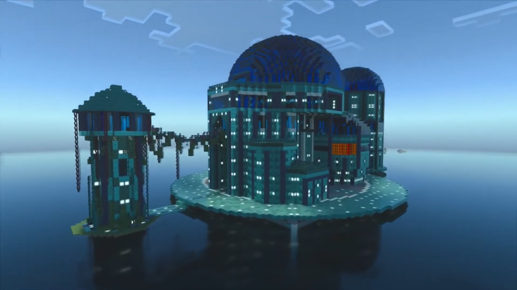 Evofyn's ocean base on the Evercraft v3 Realm