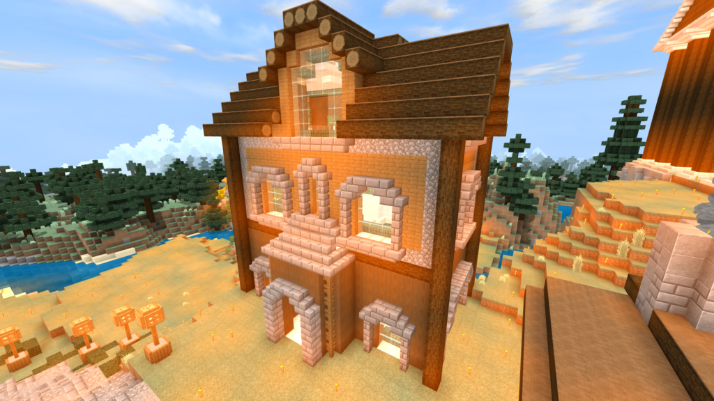 Evofyn's starter house on the Evercraft v2 Minecraft Realm