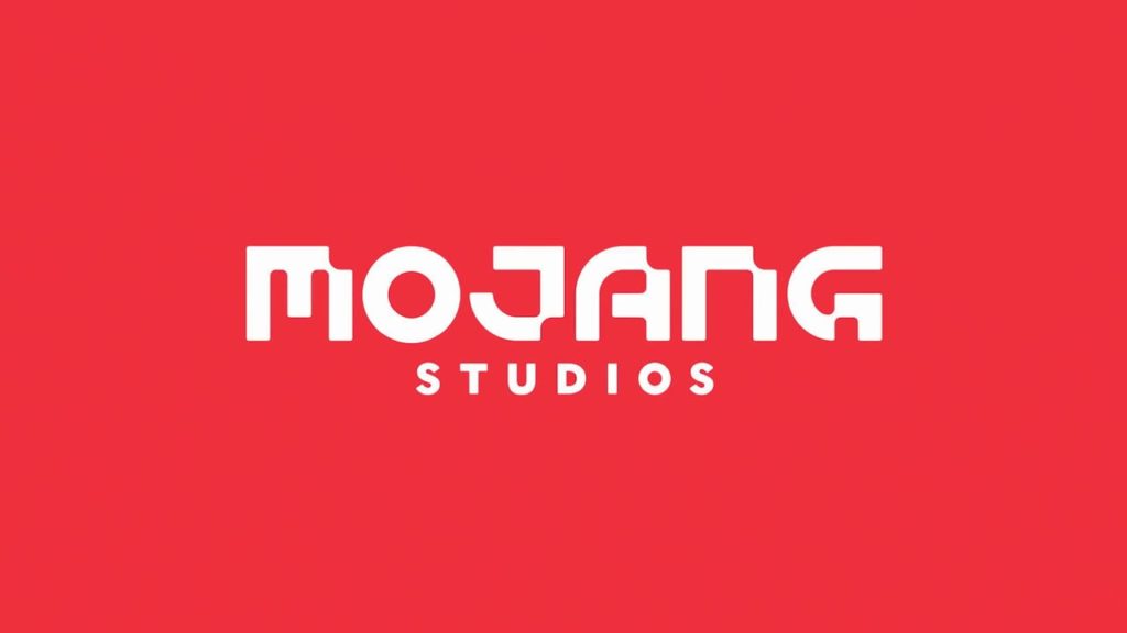 The red Mojang logo screen