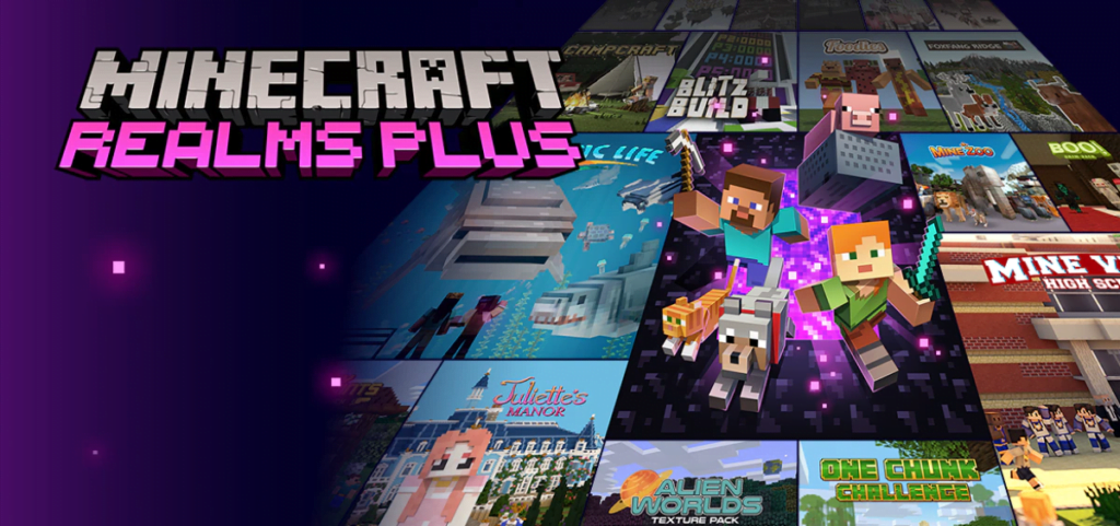 Minecraft Realms Plus promotional art