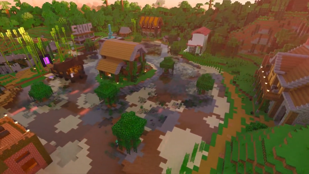 World spawn, locally known as Chad Lake on the Evercraft S4 Minecraft server
