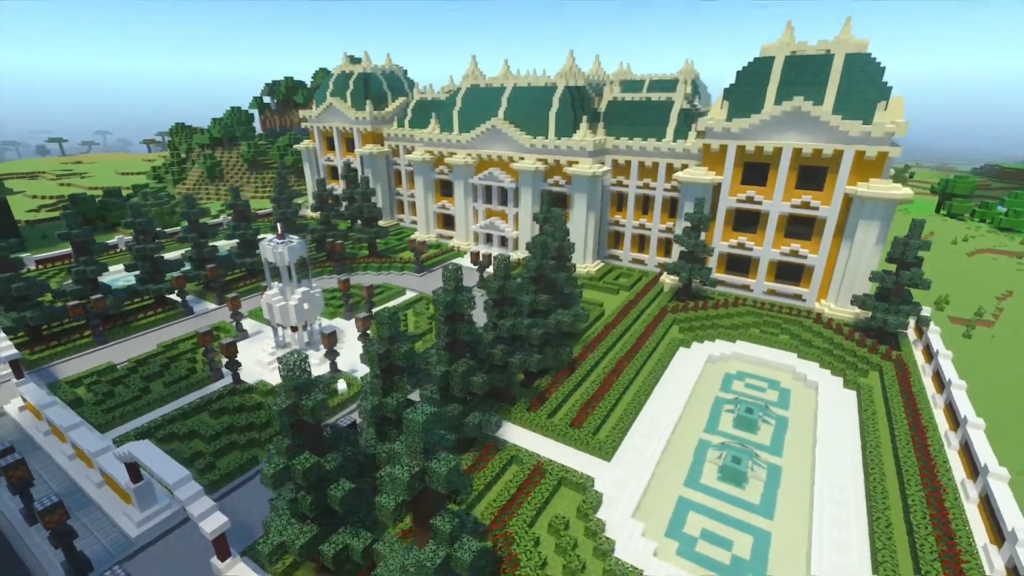 CelticDragon's palace base on the Evercraft S4 Minecraft server