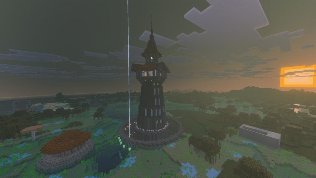 HalfMacaroon's swamp tower base on the Evercraft Chapter Zero Minecraft Realm
