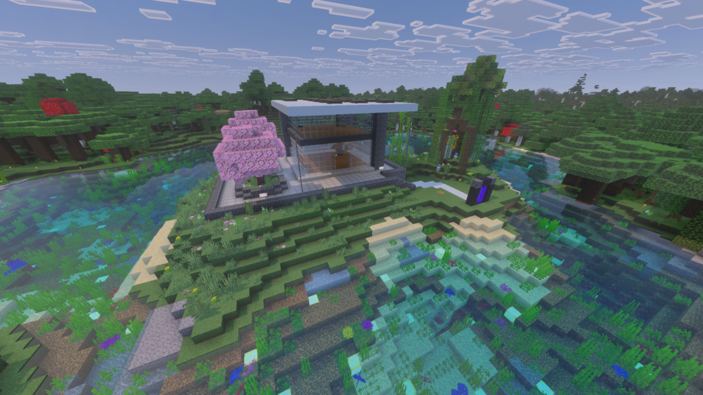 E Bo Placebo's waterside home on the Evercraft Chapter Zero Minecraft Realm