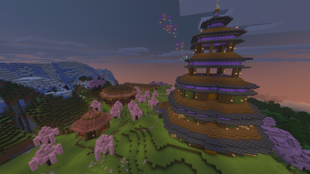 ThomRiddle's pagoda-inspired base on the Evercraft Chapter Zero Minecraft Realm
